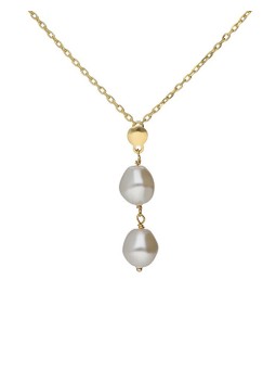 Victoria Cruz Collana placcata in oro con perle Sera A5562-00DG donna