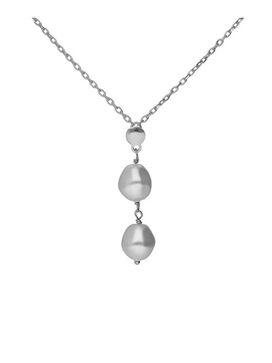 Victoria Cruz Collana in argento con perle Sera A5562-00HG donna