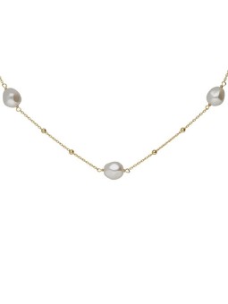 Victoria Cruz Collana placcata in oro con perle Sera A5565-00DG donna