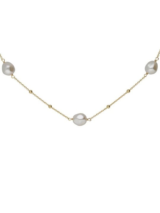 Victoria Cruz Collana placcata in oro con perle Sera A5565-00DG donna