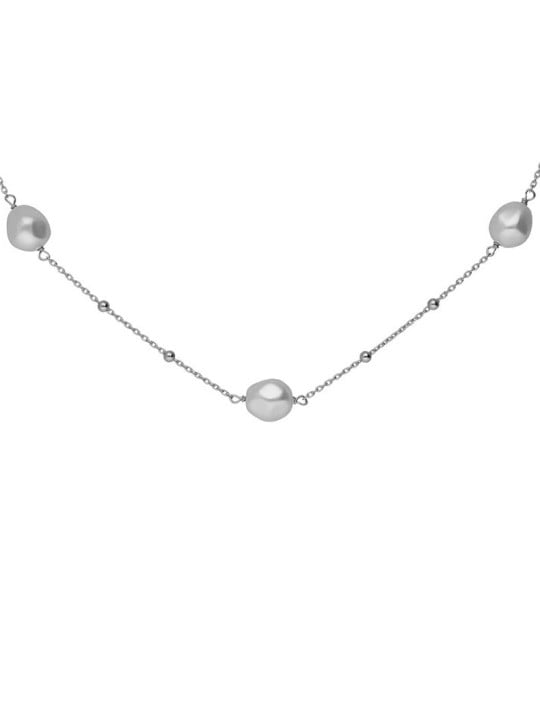 Victoria Cruz Collana in argento con perle Sera A5565-00HG donna