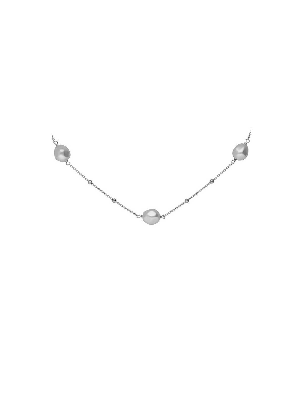 Victoria Cruz Collana in argento con perle Sera A5565-00HG donna