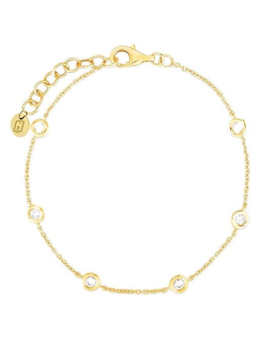 Liu Jo Delicato bracciale placcato oro con zirconi Essential LJ2467 donna