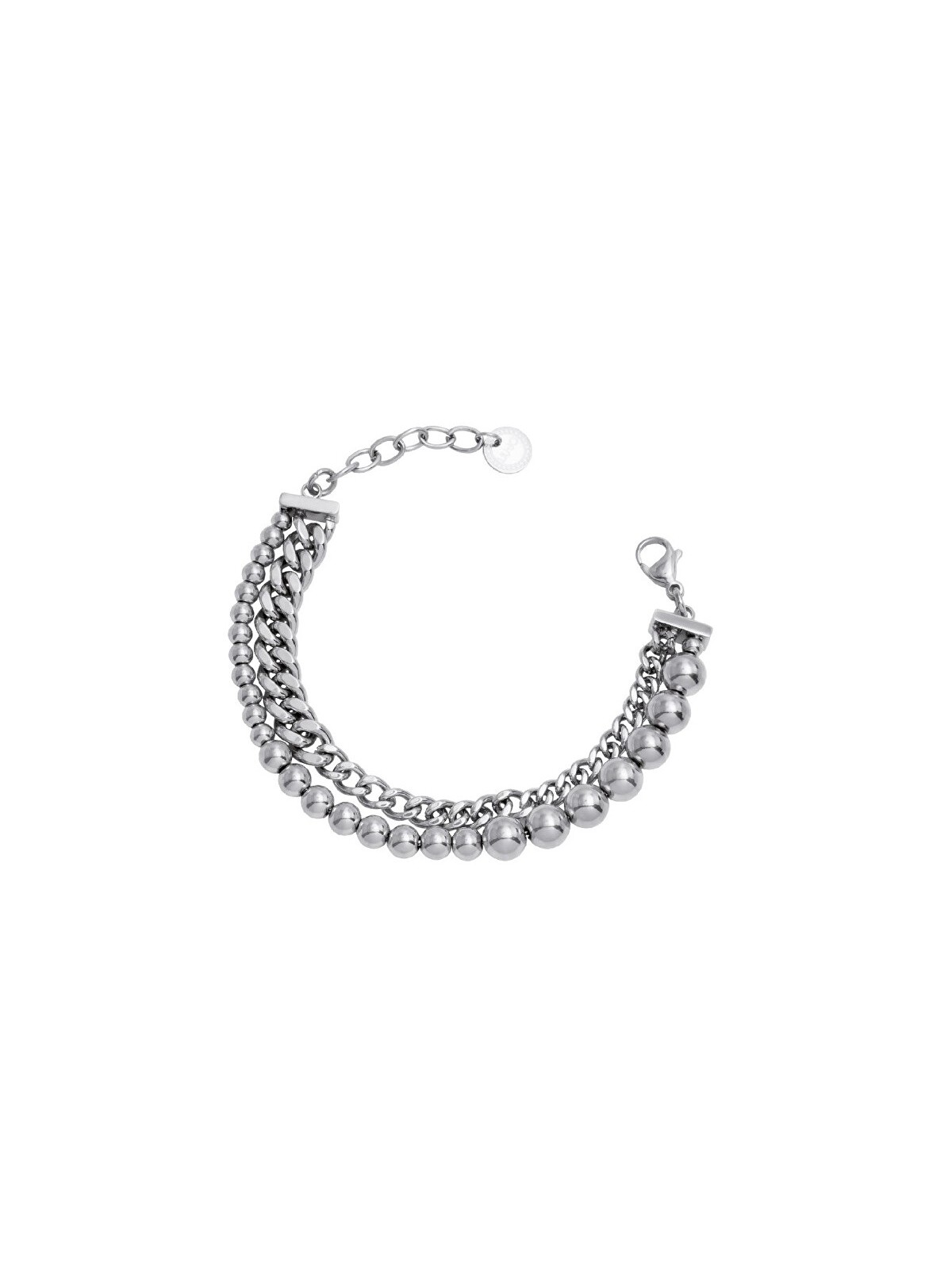 Liu Jo Doppio bracciale in acciaio distintivo LJ3048 donna