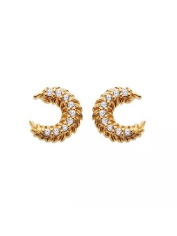 Hot Diamonds Orecchini placcati in oro con diamanti e topazi Selene DE855 donna