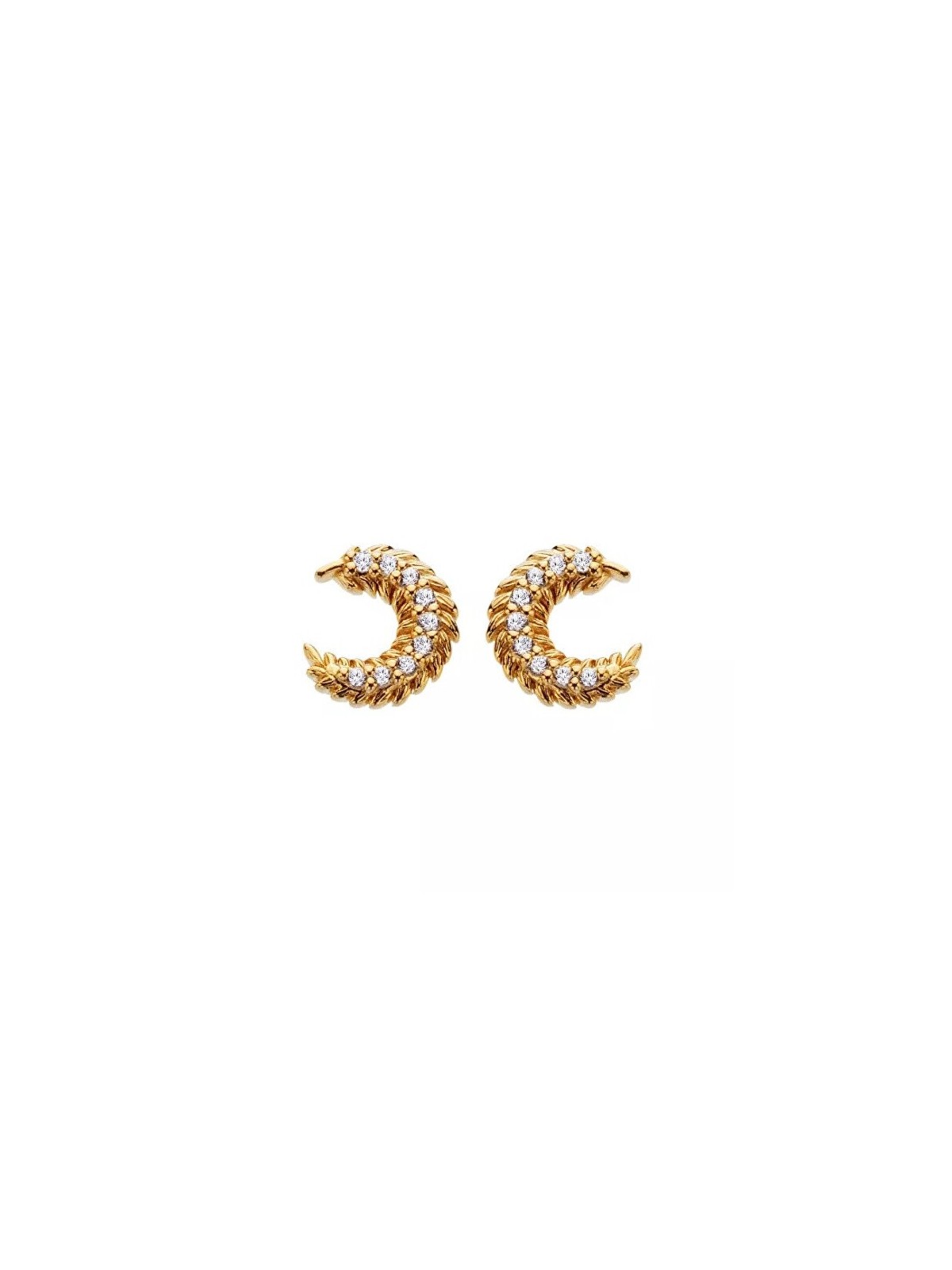 Hot Diamonds Orecchini placcati in oro con diamanti e topazi Selene DE855 donna