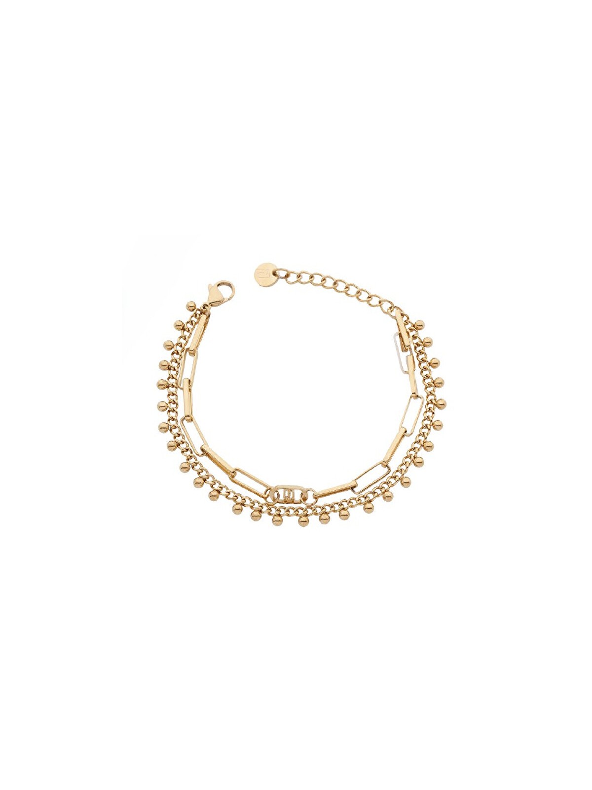 Liu Jo Bracciale doppio alla moda in acciaio placcato oro LJ3004 donna