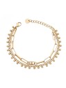 Liu Jo Bracciale doppio alla moda in acciaio placcato oro LJ3004 donna