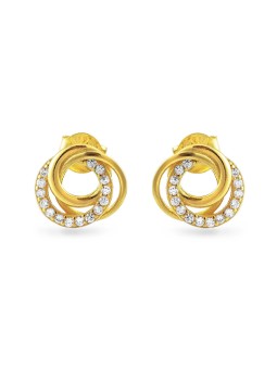 AGAIN Jewelry Orecchini placcati in oro con zirconi cubici AJNS0069 donna