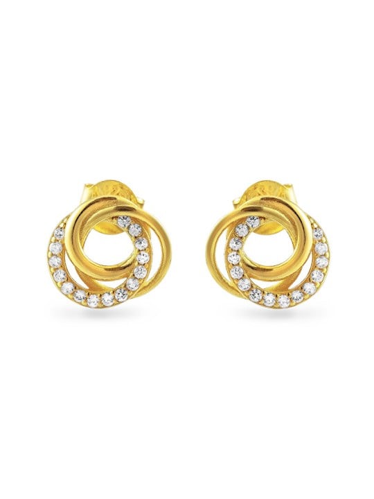 AGAIN Jewelry Orecchini placcati in oro con zirconi cubici AJNS0069 donna