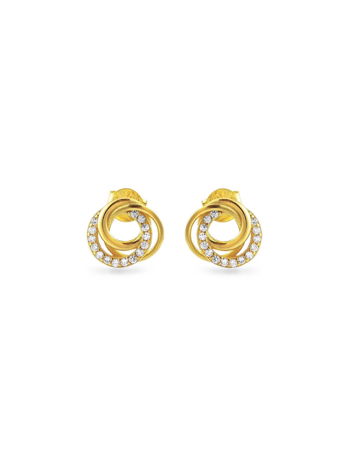 AGAIN Jewelry Orecchini placcati in oro con zirconi cubici AJNS0069 donna