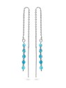 AGAIN Jewelry Orecchini a catena in argento con apatite AJKNS001 donna