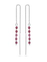 AGAIN Jewelry Orecchini a catena in argento con rubino AJKNS007 donna