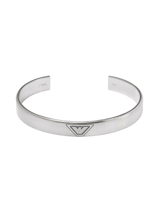 Emporio Armani Bracciale da uomo in acciaio massiccio con logo aquila EGS3127040 uomo