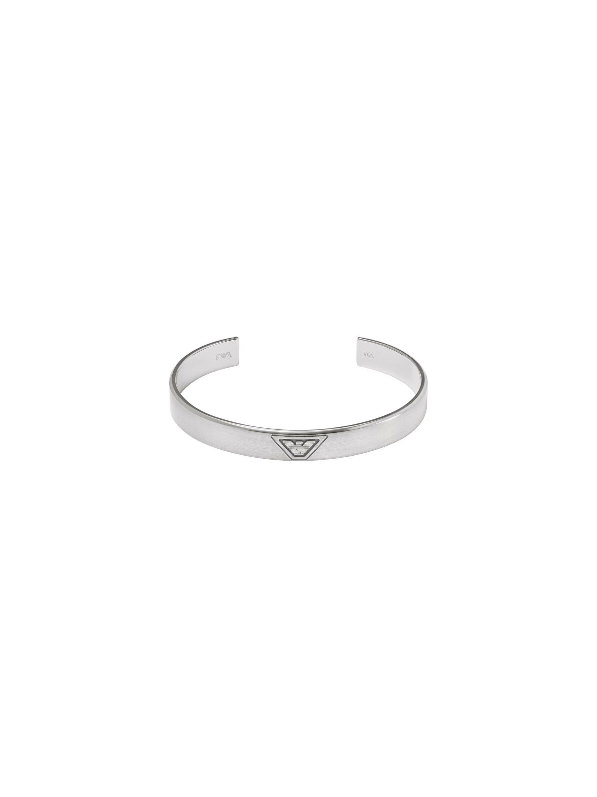 Emporio Armani Bracciale da uomo in acciaio massiccio con logo aquila EGS3127040 uomo