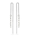 AGAIN Jewelry Orecchini a catena in argento con pietra di luna AJKNS003 donna