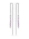 AGAIN Jewelry Orecchini a catena in argento con ametista AJKNS004 donna