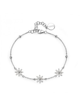 Rosato Braccialetto coordinato in argento con fiori Gaia RZGA67 donna
