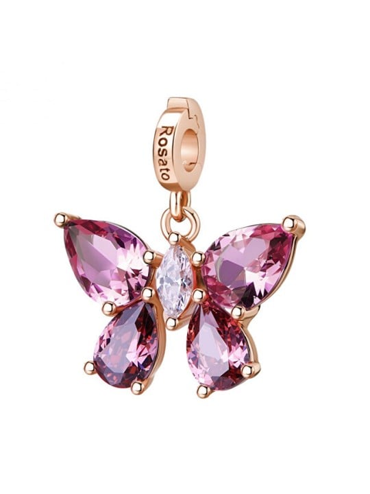 Rosato Splendido ciondolo a forma di farfalla placcato oro RZLE089 donna