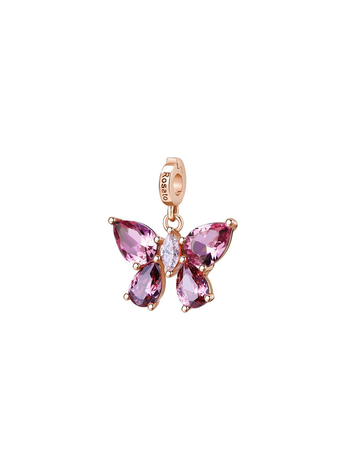 Rosato Splendido ciondolo a forma di farfalla placcato oro RZLE089 donna