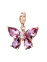 Rosato Splendido ciondolo a forma di farfalla placcato oro RZLE089 donna