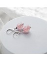 Lampglas Orecchini rosa nude tenue in argento sterling ENM5/AG/RHO donna