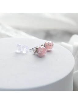 Lampglas Orecchini rosa nude tenue in argento sterling ENM5/AG/RHO-PU donna