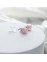 Lampglas Orecchini rosa nude tenue in argento sterling ENM5/AG/RHO-PU donna