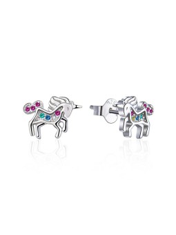MOISS Orecchini con unicorno in zirconi cubici E0001452 donna
