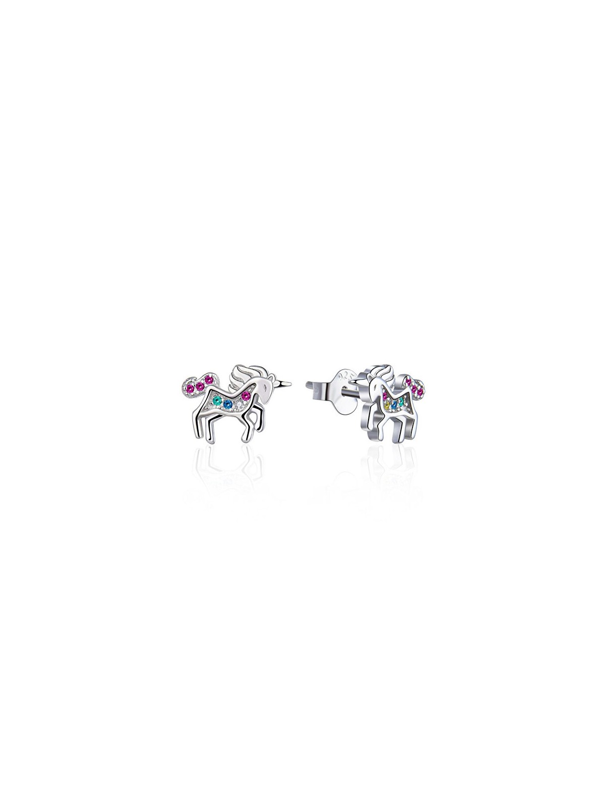 MOISS Orecchini con unicorno in zirconi cubici E0001452 donna