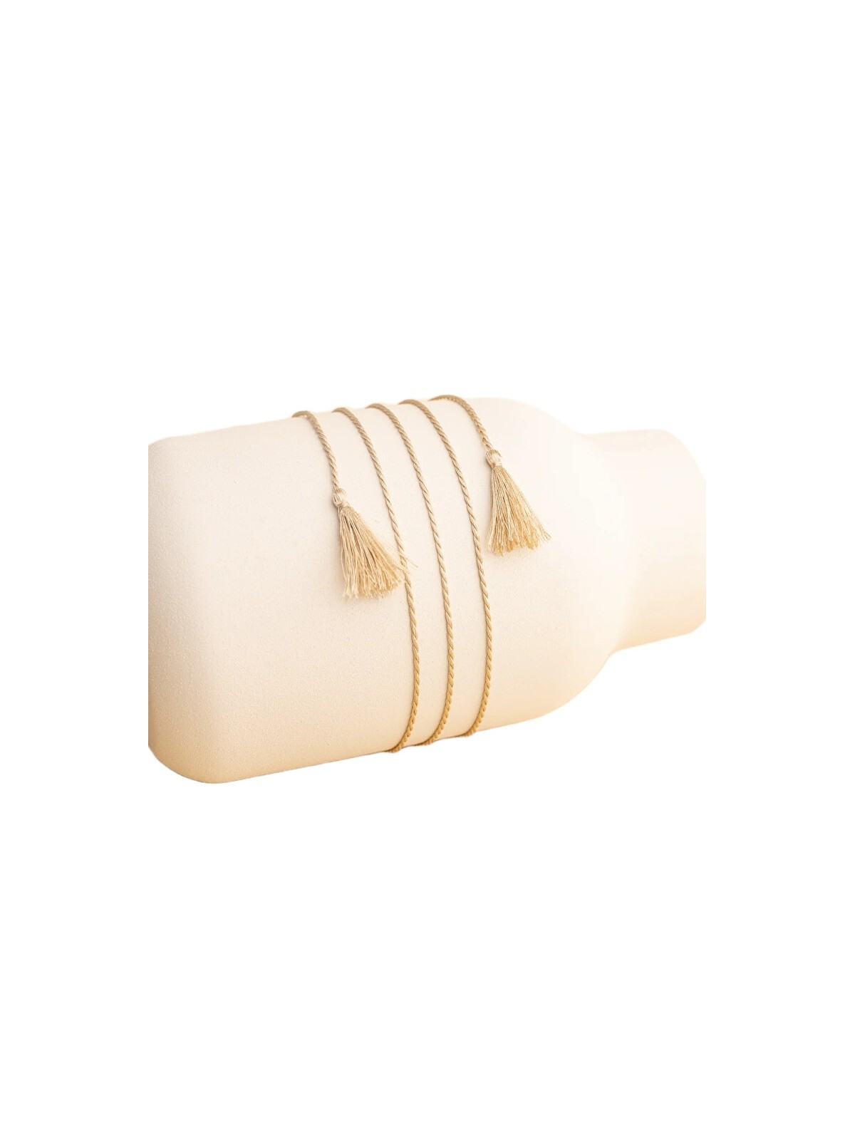 MUMMY BELL Cordoncino di seta beige 130 cm donna