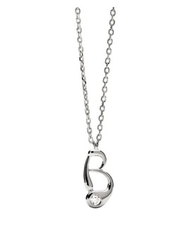 PDPAOLA Collana in argento con iniziale "B" CO02-B75-U catena, ciondolo donna