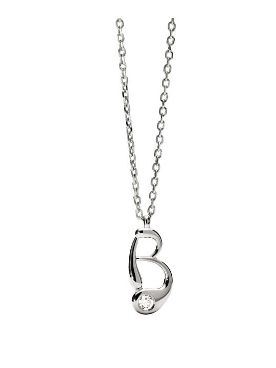 PDPAOLA Collana in argento con iniziale "B" CO02-B75-U catena, ciondolo donna