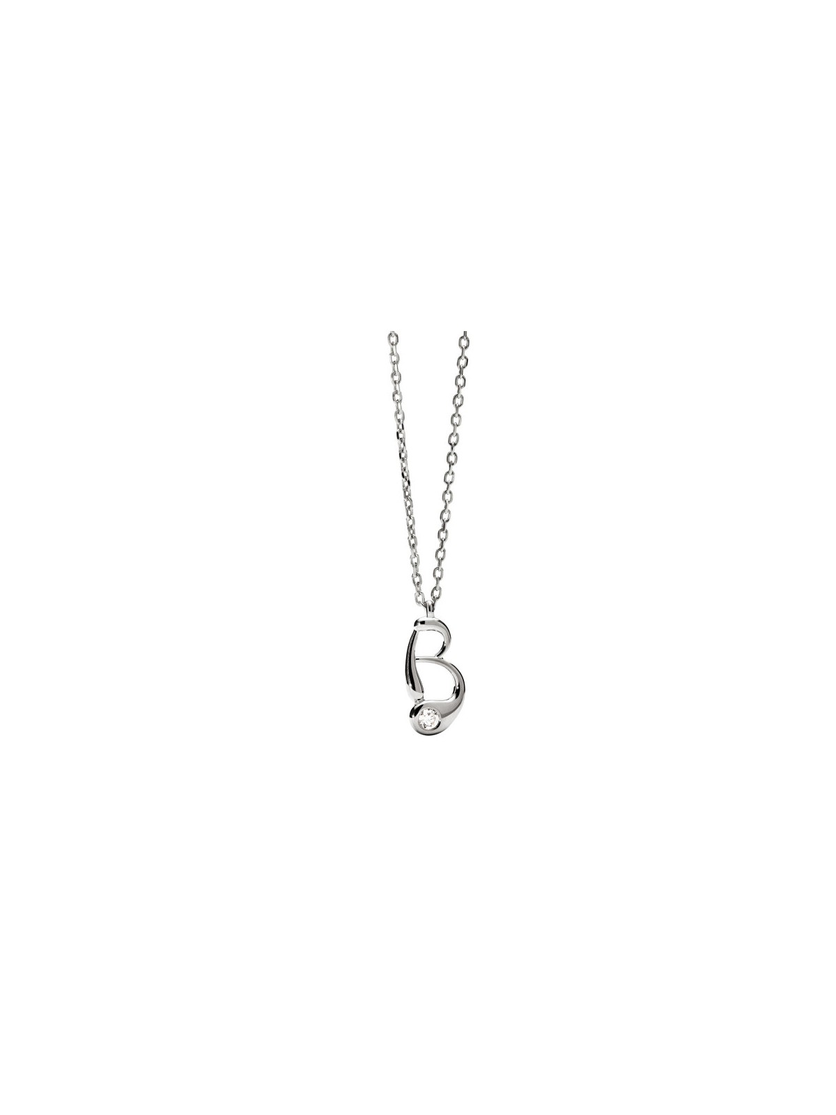 PDPAOLA Collana in argento con iniziale "B" CO02-B75-U catena, ciondolo donna