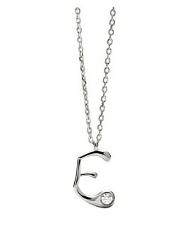 PDPAOLA Collana in argento con iniziale "E" CO02-B78-U catena, ciondolo donna