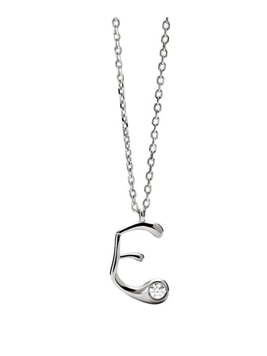 PDPAOLA Collana in argento con iniziale "E" CO02-B78-U catena, ciondolo donna