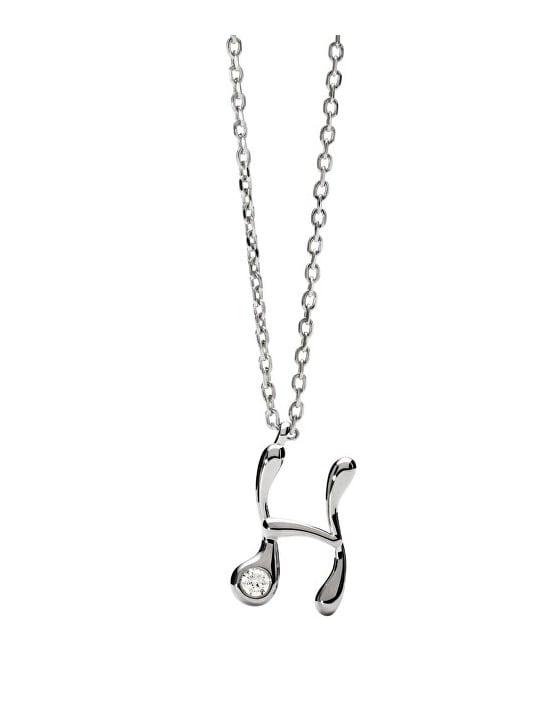 PDPAOLA Collana in argento con iniziale "H" CO02-B81-U catena, ciondolo donna