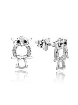 MOISS Orecchini in argento con pietre Gufo con zirconi E0002635 donna