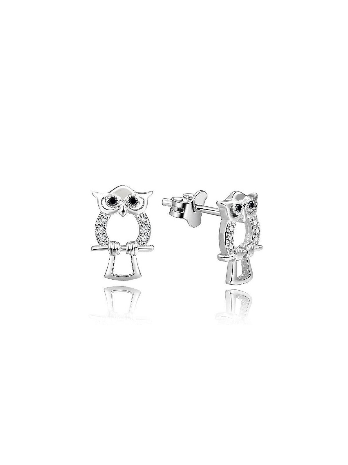 MOISS Orecchini in argento con pietre Gufo con zirconi E0002635 donna