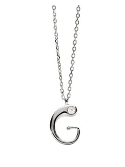 PDPAOLA Collana in argento con iniziale "G" CO02-B80-U catena, ciondolo donna