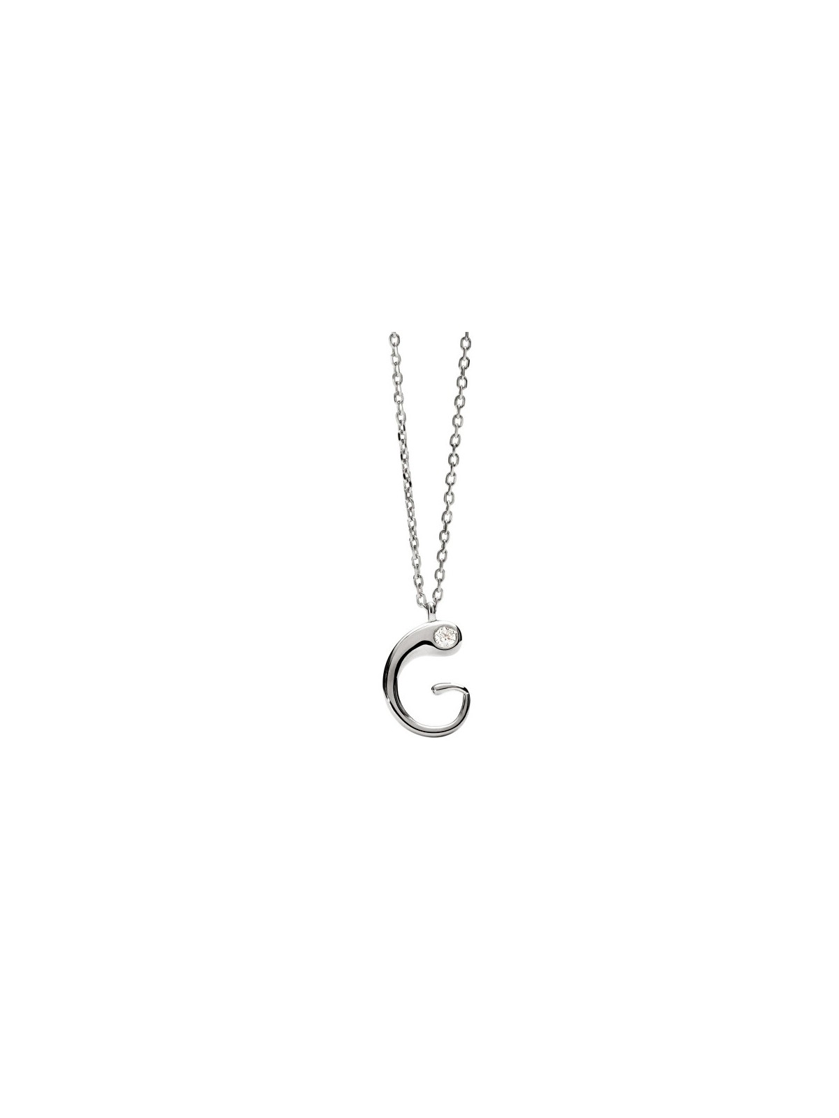 PDPAOLA Collana in argento con iniziale "G" CO02-B80-U catena, ciondolo donna