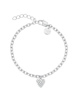 Rosefield Bracciale da donna in acciaio con cristalli, modello Chunky Heart JBCHS-J1322 donna
