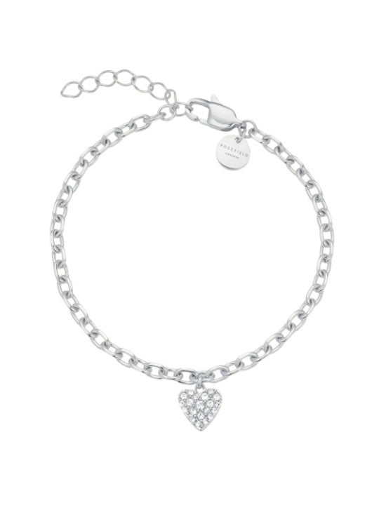 Rosefield Bracciale da donna in acciaio con cristalli, modello Chunky Heart JBCHS-J1322 donna