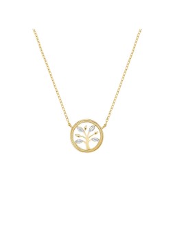 Rosefield Collana placcata in oro con cristalli Albero della Vita JNLNG-J1319 donna