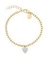 Rosefield Bracciale da donna placcato oro con cristalli Chunky Heart JBCHG-J1279 donna