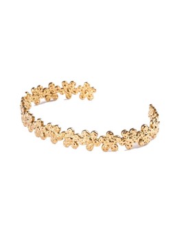 Emily Westwood Bracciale a fiore in acciaio massiccio placcato oro EWB250165G donna