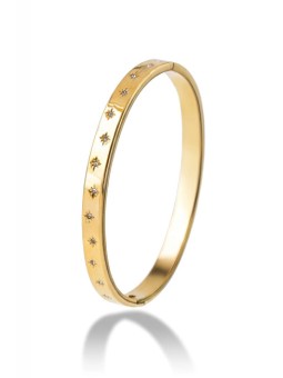 Emily Westwood Bracciale massiccio placcato oro con cristalli Freya EWB250402G donna