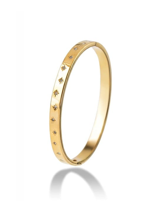 Emily Westwood Bracciale massiccio placcato oro con cristalli Freya EWB250402G donna