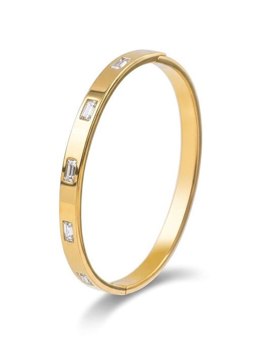 Marc Malone Elegante bracciale solido con cristalli trasparenti Doré MCB250400G donna