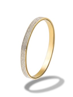 Marc Malone Bracciale Cecilia in acciaio massiccio placcato oro lucido MCB250398G donna